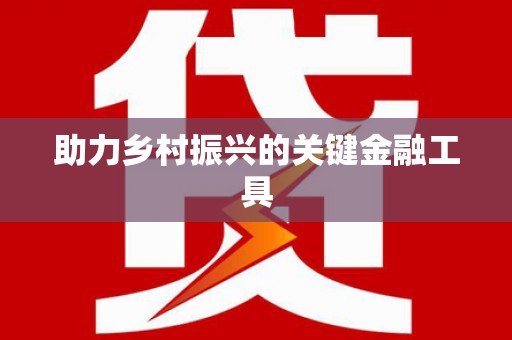 沙溪助力乡村振兴的关键金融工具