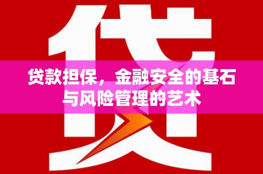 沙溪贷款担保，金融安全的基石与风险管理的艺术