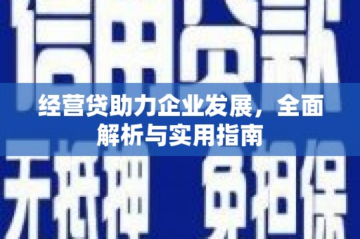 沙溪经营贷助力企业发展，全面解析与实用指南