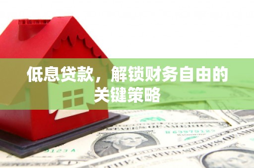 沙溪低息贷款，解锁财务自由的关键策略