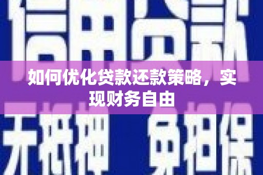 沙溪如何优化贷款还款策略，实现财务自由