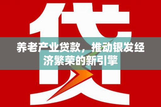 沙溪养老产业贷款，推动银发经济繁荣的新引擎
