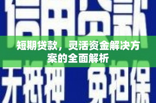 沙溪短期贷款，灵活资金解决方案的全面解析