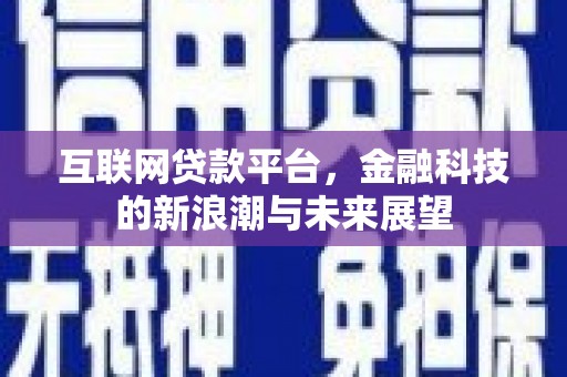 沙溪互联网贷款平台，金融科技的新浪潮与未来展望