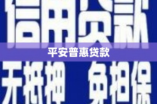 沙溪平安普惠贷款