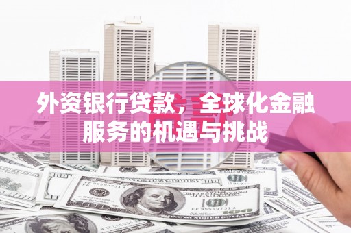 沙溪外资银行贷款，全球化金融服务的机遇与挑战